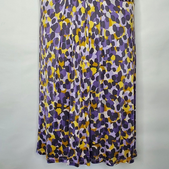 Boden Limited Edition Silk Blend Dress Size 18 V-Neck Stretch Midi Purple Office - Picture 3 of 15